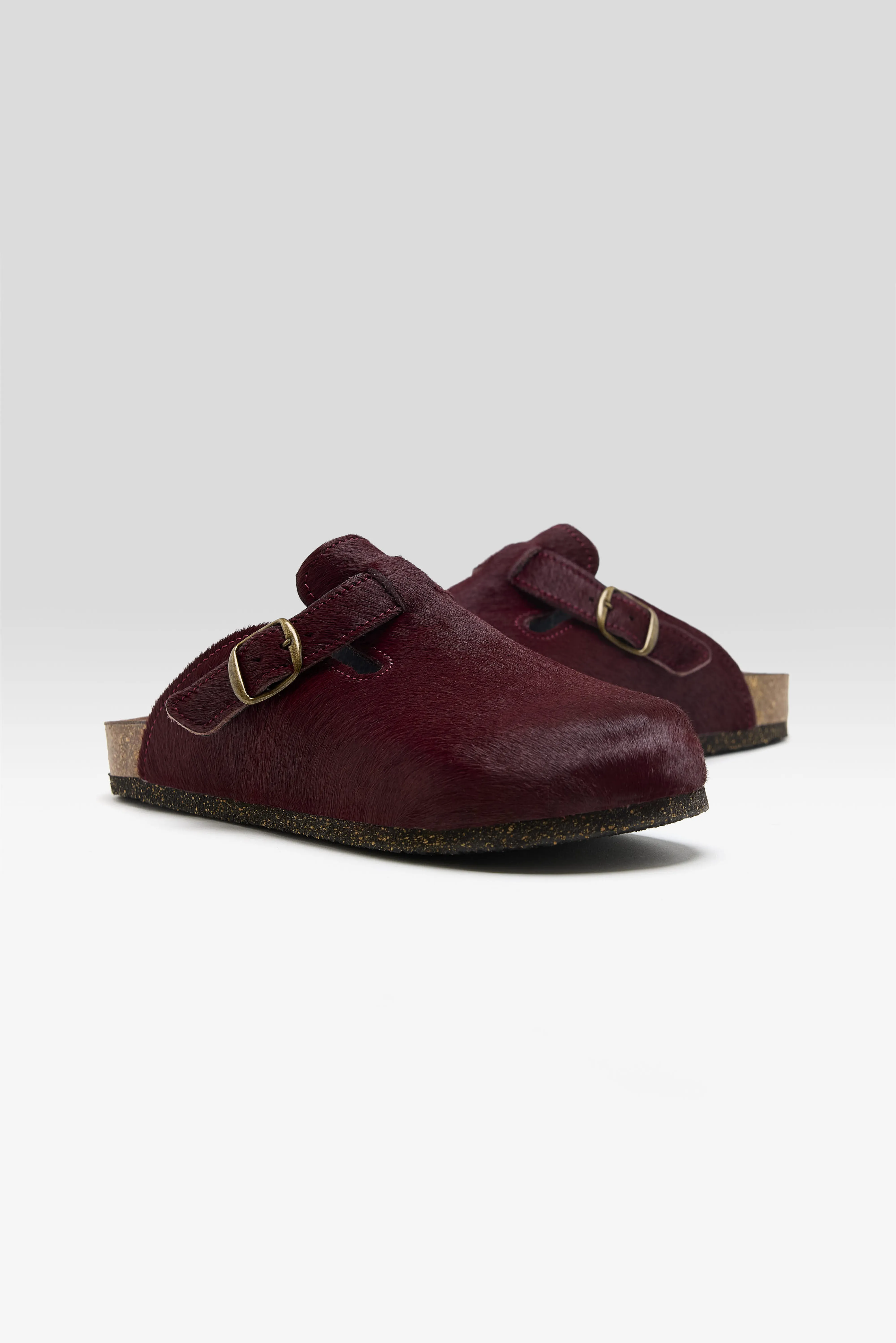 Bellerose Bordeaux Ponyhair Mules  (261 / W / BORDEAUX)