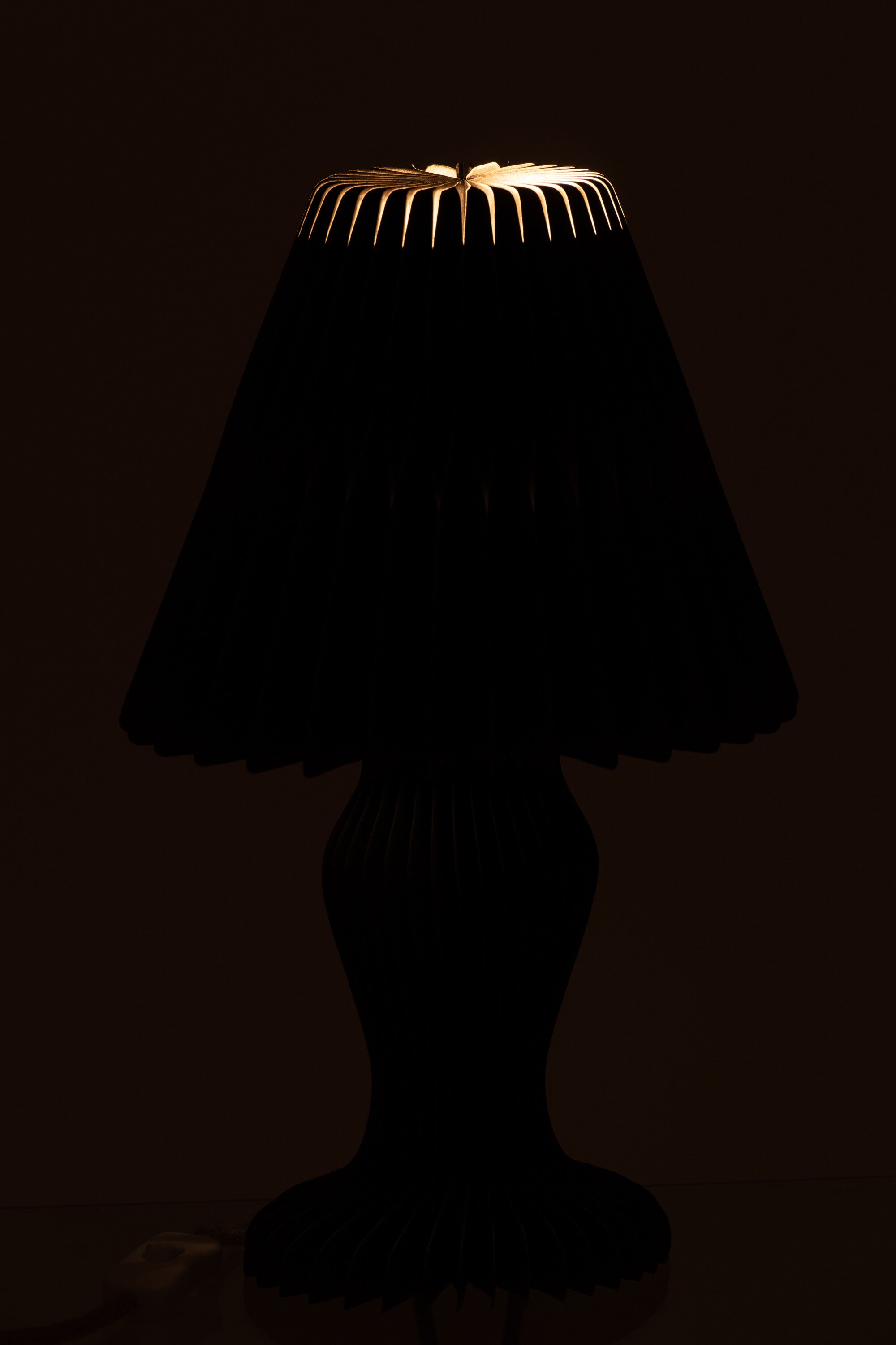 J-Line lampenkap Vintage Vouwbaar - papier - donkerbruin