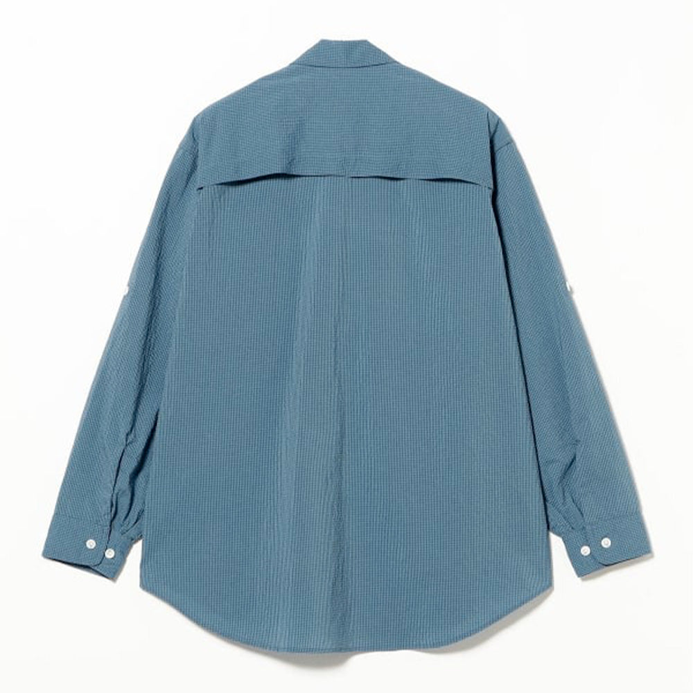 Beams Plus - Chemise Adventure Gingham - Bleu