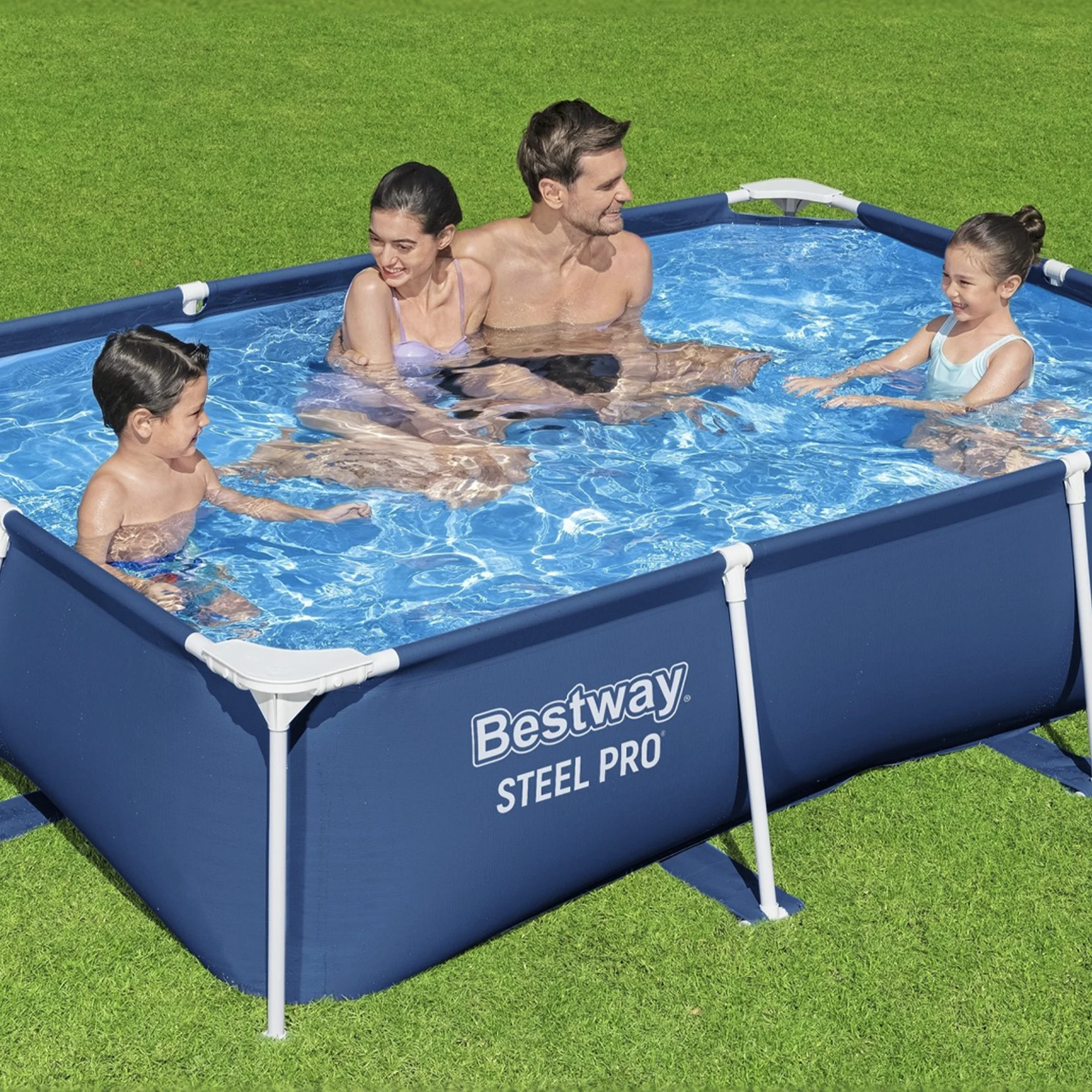 Open Box Bestway Steel Pro 8.5'x67"x24" Rectangular Above Ground Swimming Pool - Image 7