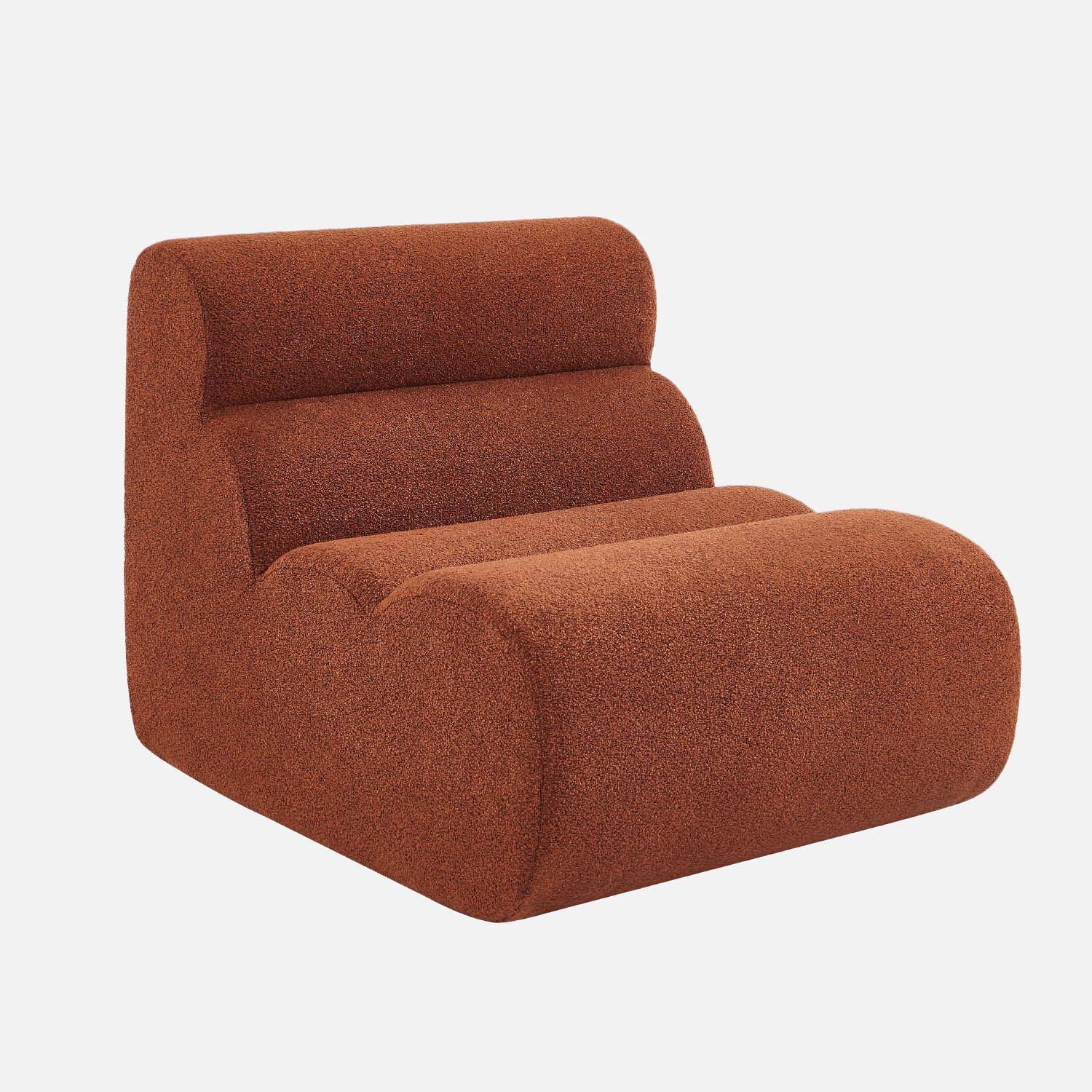Nova - Sillón de borreguito texturizada con reposapiés