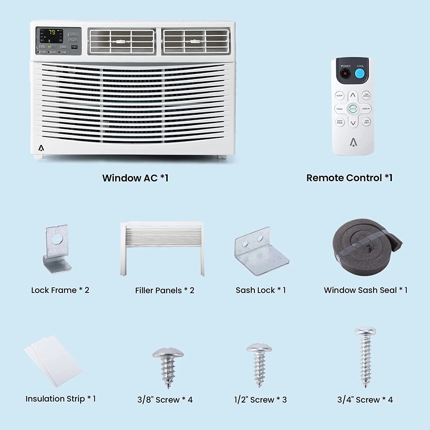 12000btu Window Air Conditioner With Wi-fi Enabled, Remote Control, Cooling Up To 550sq.ft, 115v Wall Mounted Window Ac Units For Rooms, Dehumidifier, Fan, Reusable Filter - Image 10