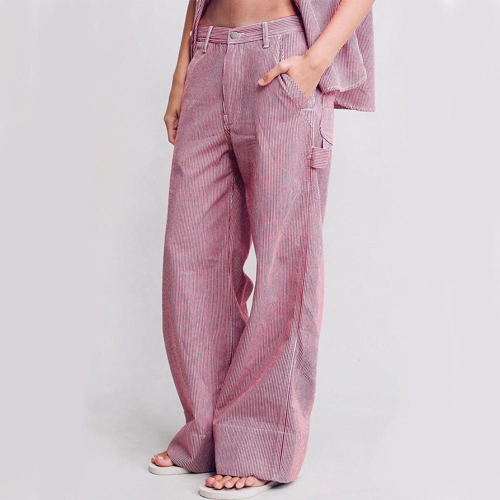 Denimist - Pantalon Carpenteur - Rouge