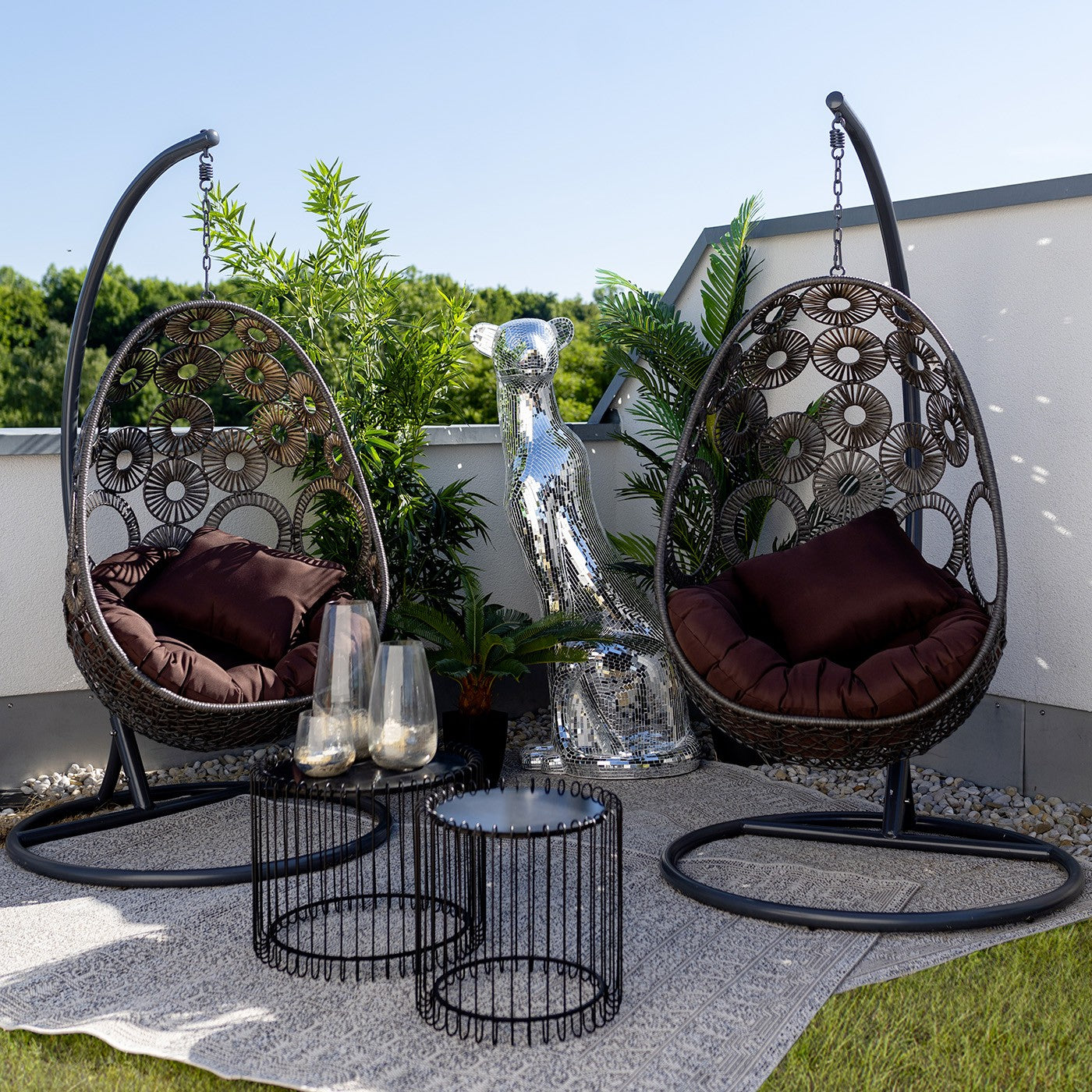 Kare Design Ibiza hängend fauteuil - bruin