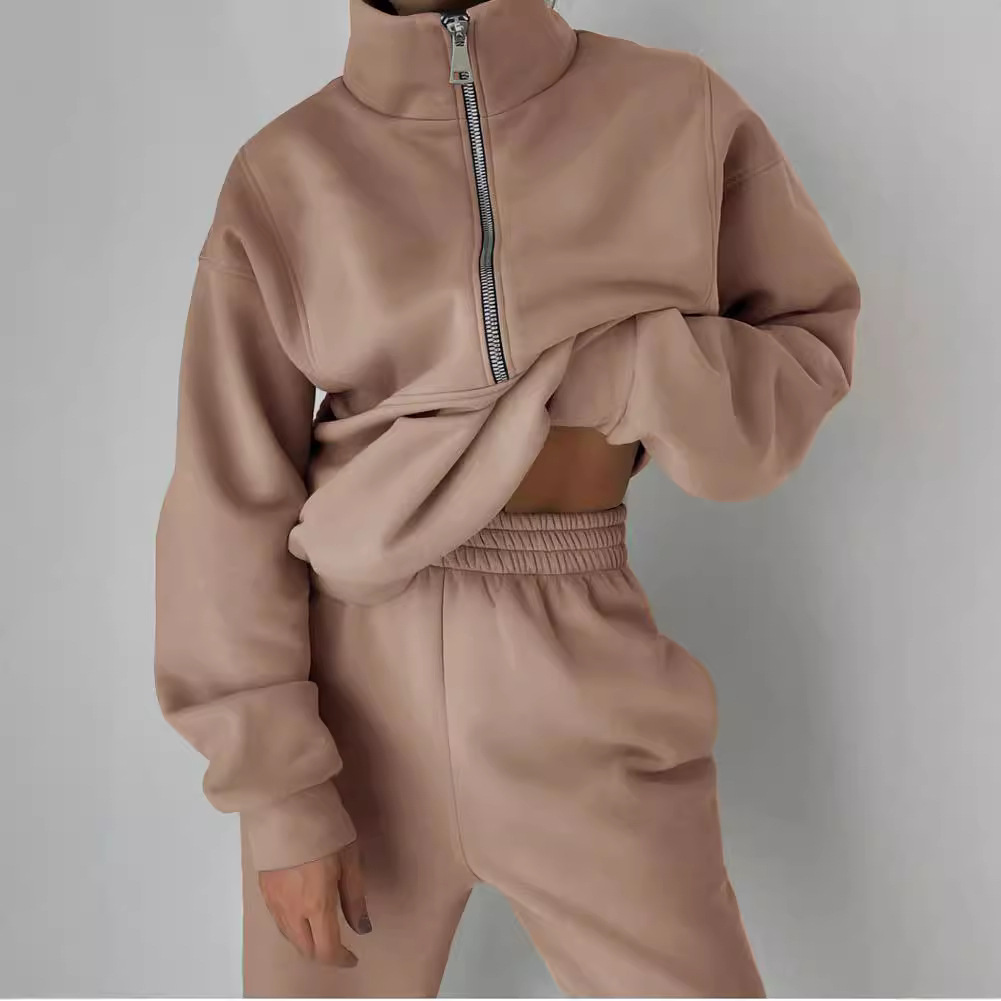 2022 Amazon eBay New European and American Autumn Women's Fashion Fleece Sports Casual Suit T5588