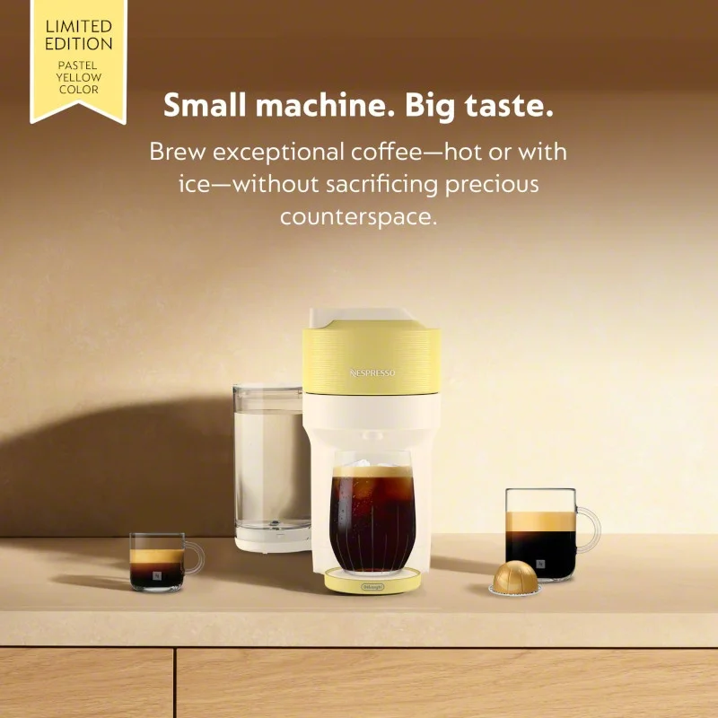 Nespresso Vertuo Pop+ Summer Limited Edition by De'Longhi, Pastel Yellow - Image 5