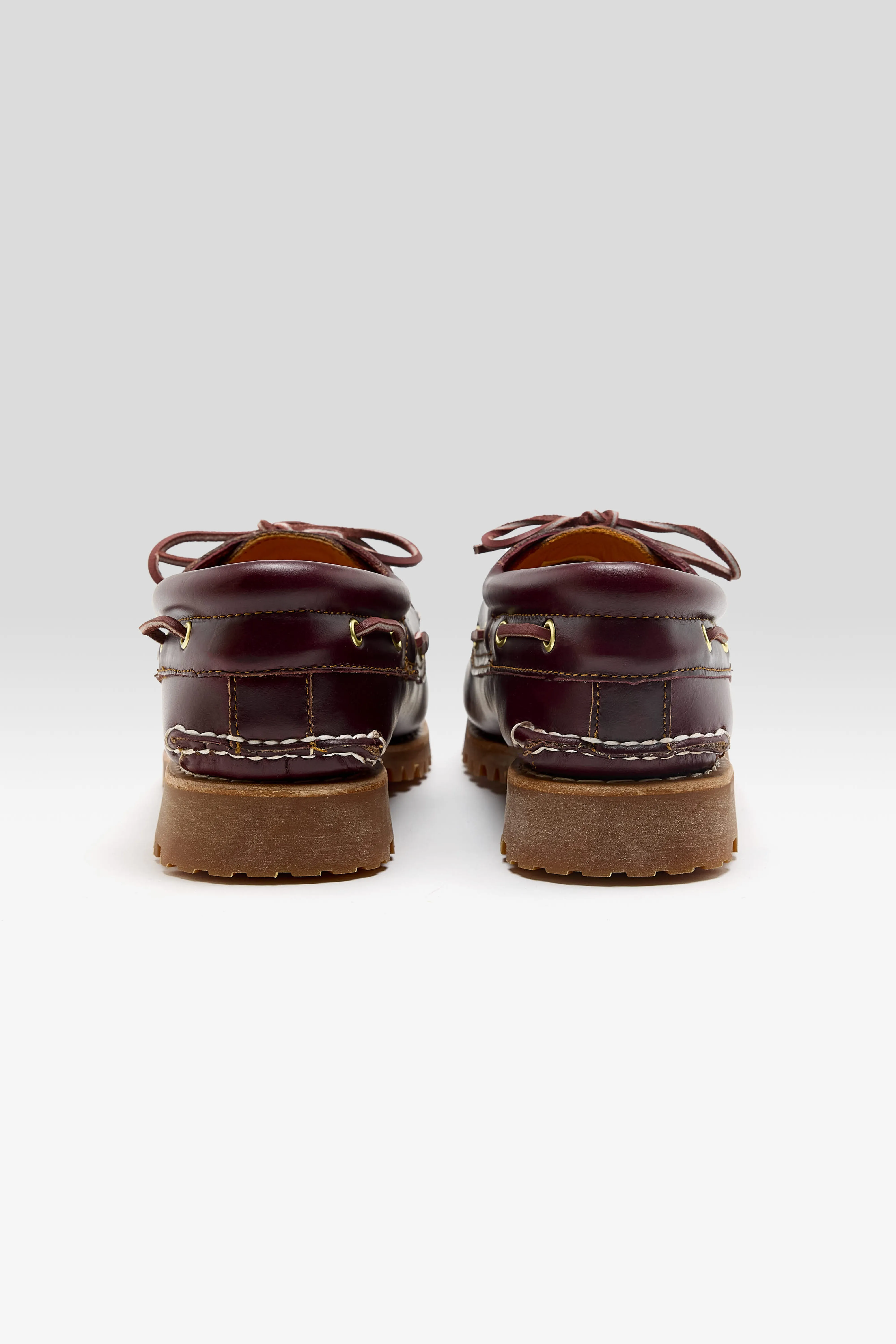 Bellerose Authentic 3-Eye Lug Handsewn Boat shoes for Men  (261 / M / BORDEAUX)