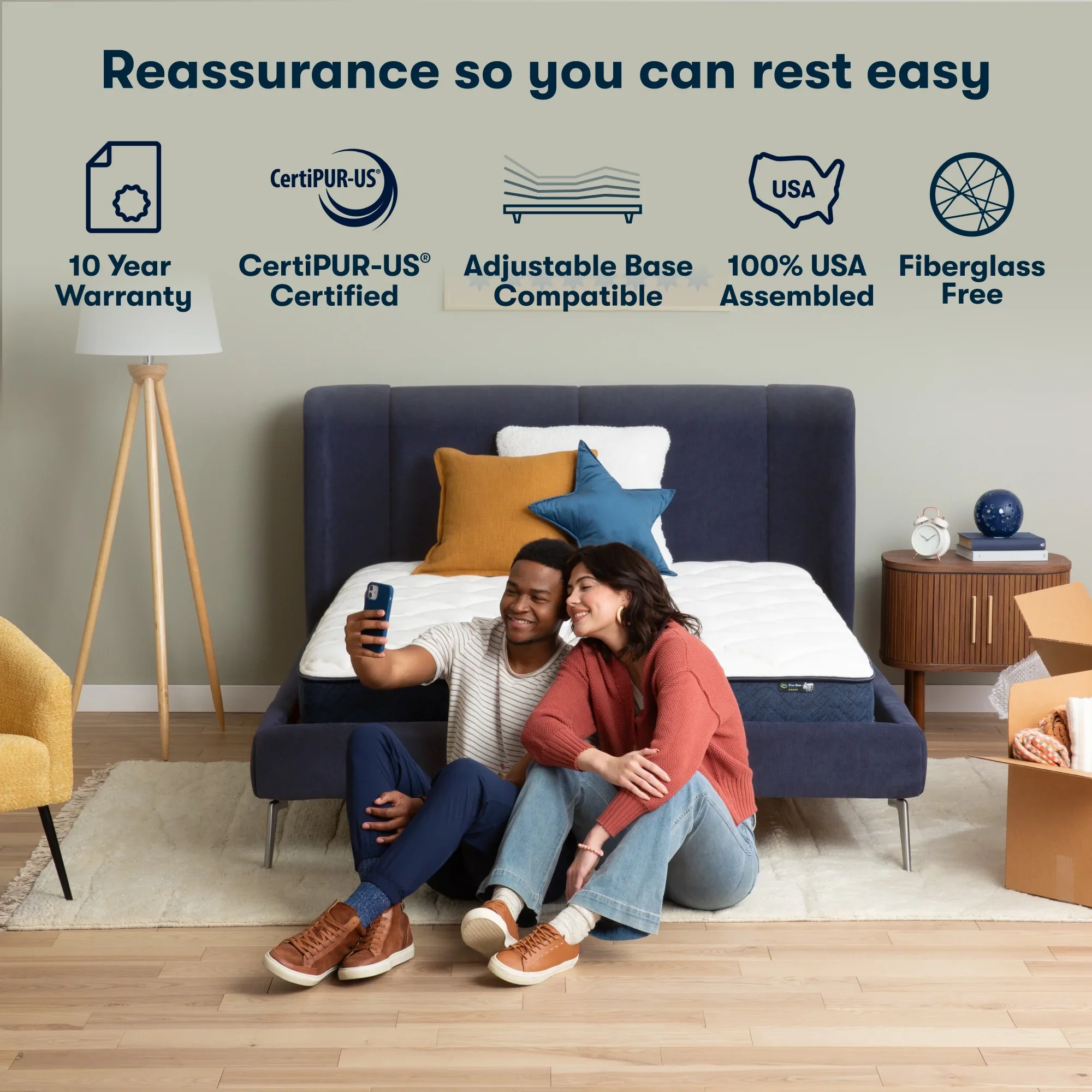 New! Serta Five Star Mattress 7" Sertapedic Firm Mattress in a Box -Twin