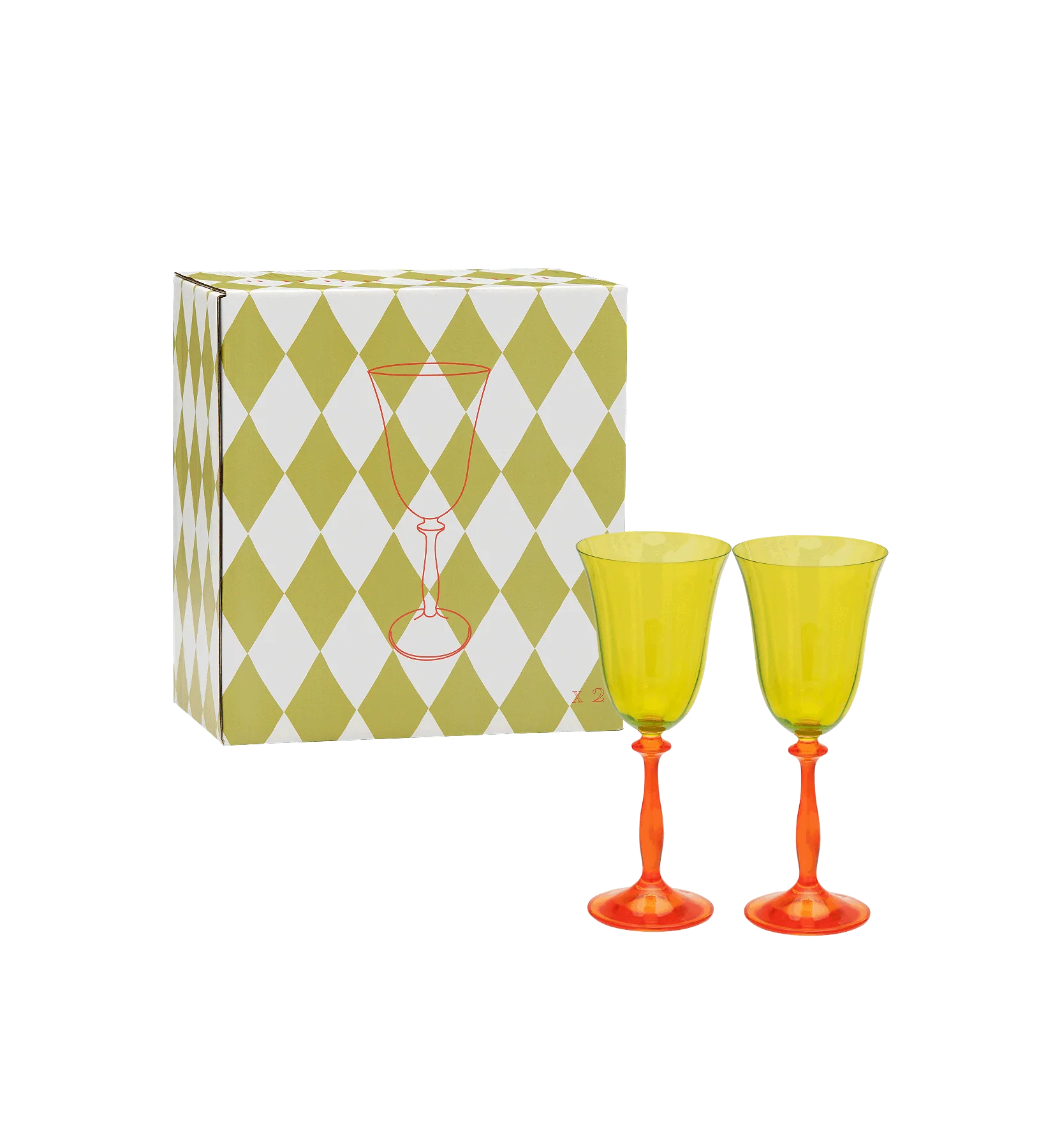 Poppy Optic Wine Glass Set of 2