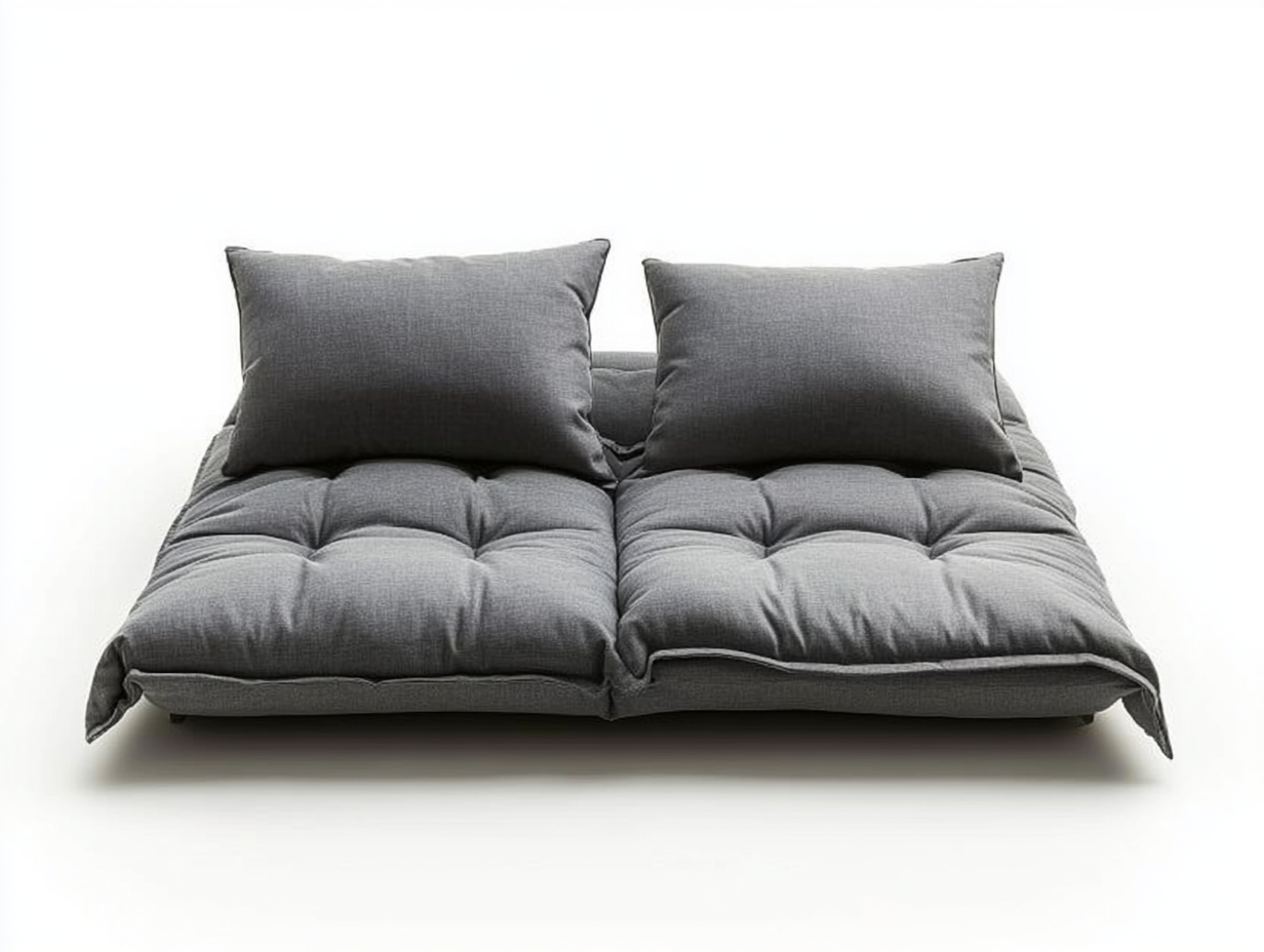 Sofá cama de tela gris para sala de estar relaxante y moderno 200x100 cm