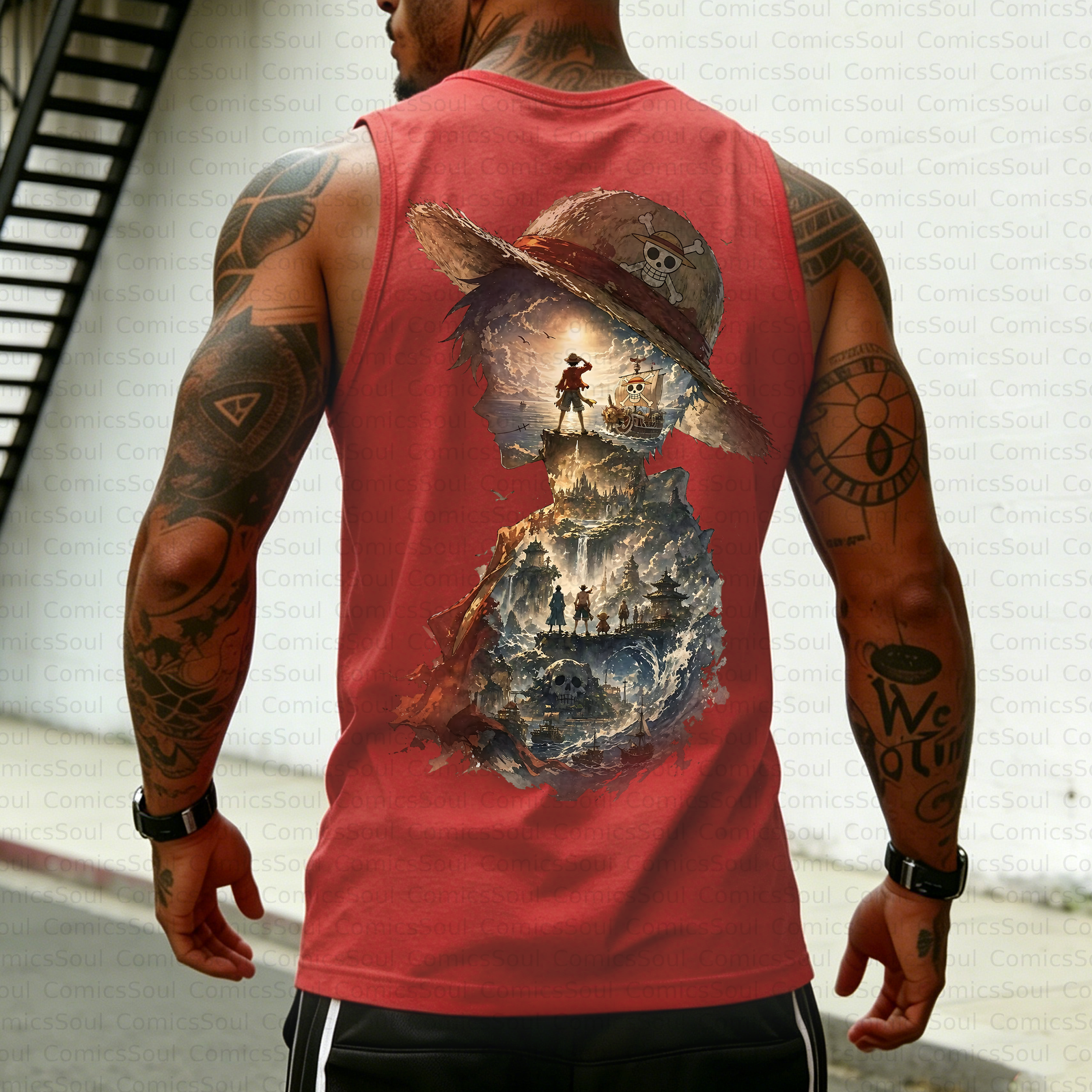 Unisex Anime Inspired Vintage Tank Top