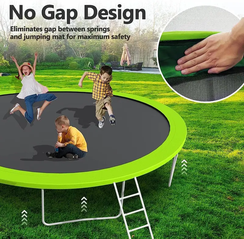 Trampoline With Enclosure Net And Adjustable Basketball Hoop - 8ft, 10ft, 12ft, 14ft, 15ft, 16ft - Image 59 Trampoline With Enclosure Net And Adjustable Basketball Hoop - 8ft, 10ft, 12ft, 14ft, 15ft, 16ft - Image 59