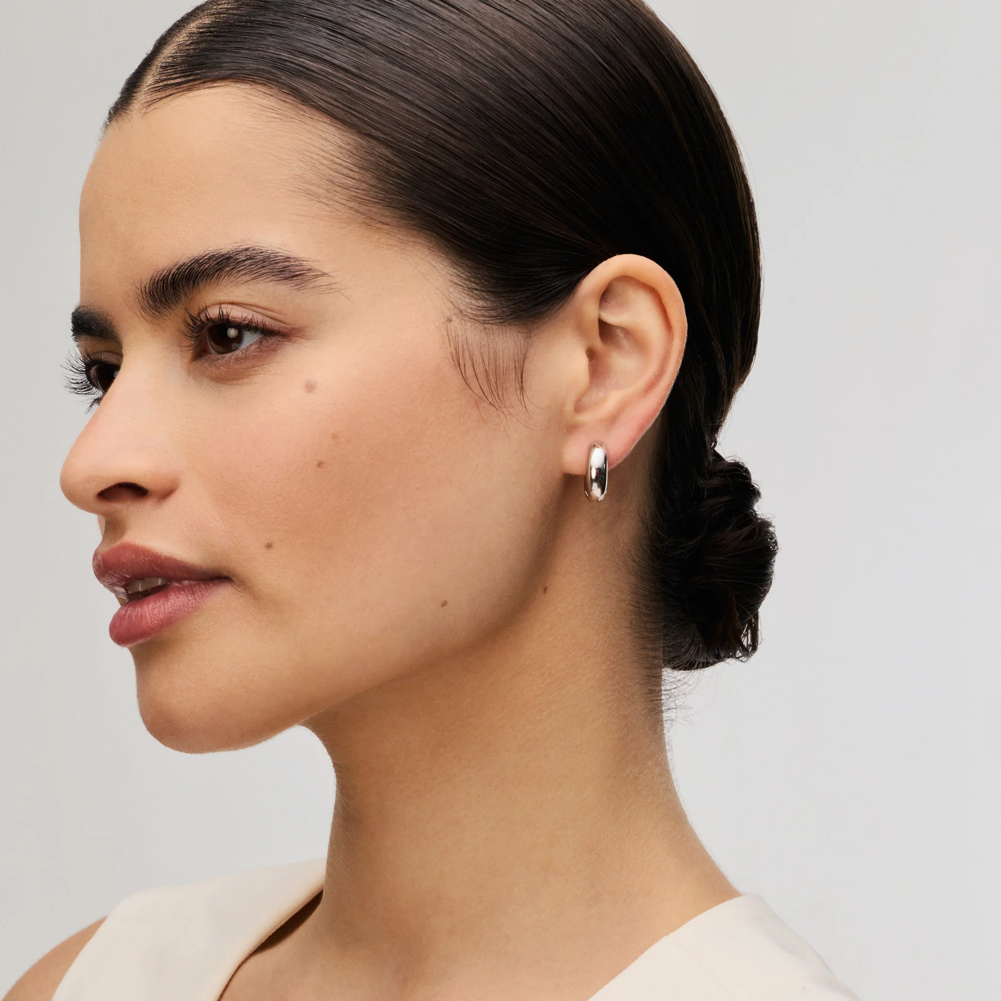 Small Bold Reversible Hoop Earrings