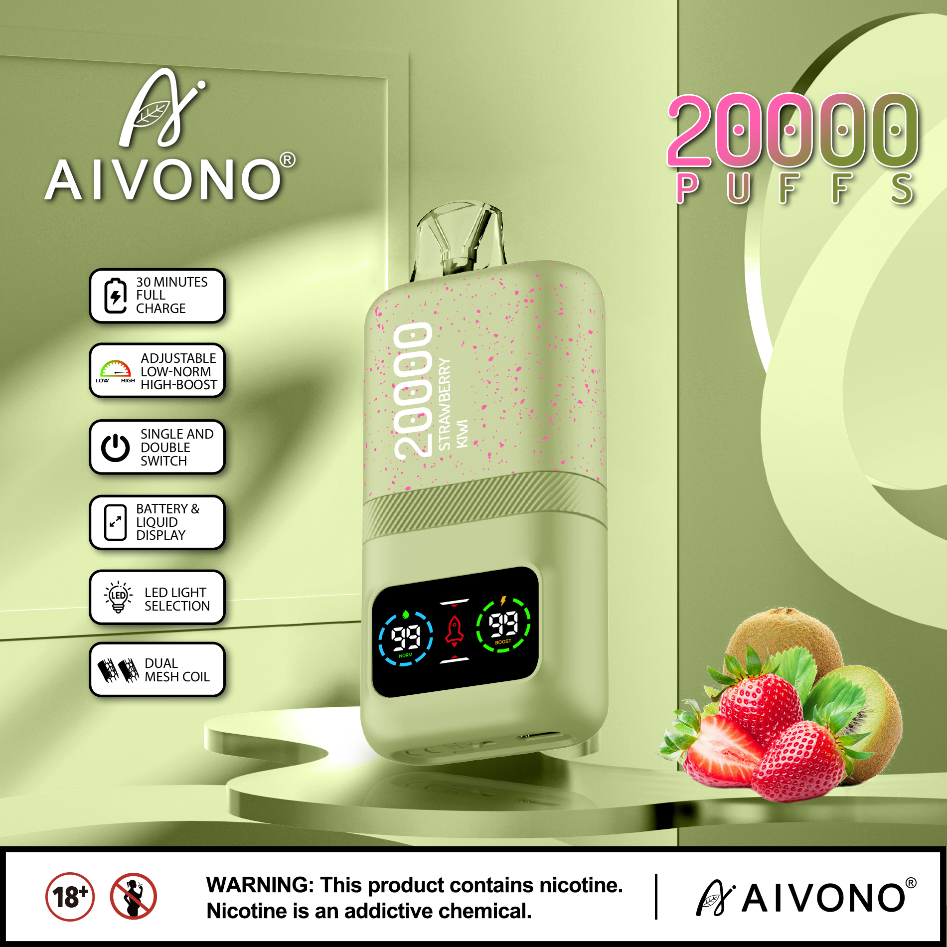 （50 pack）AIVONO AIM MAGIC 20000 Puffs Disposable Vape