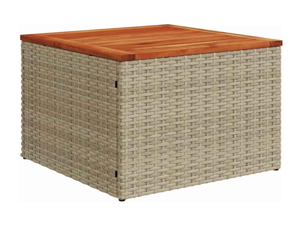 Juego de sofás jardín con cojines beige mezcla 11 pzas ratán PE