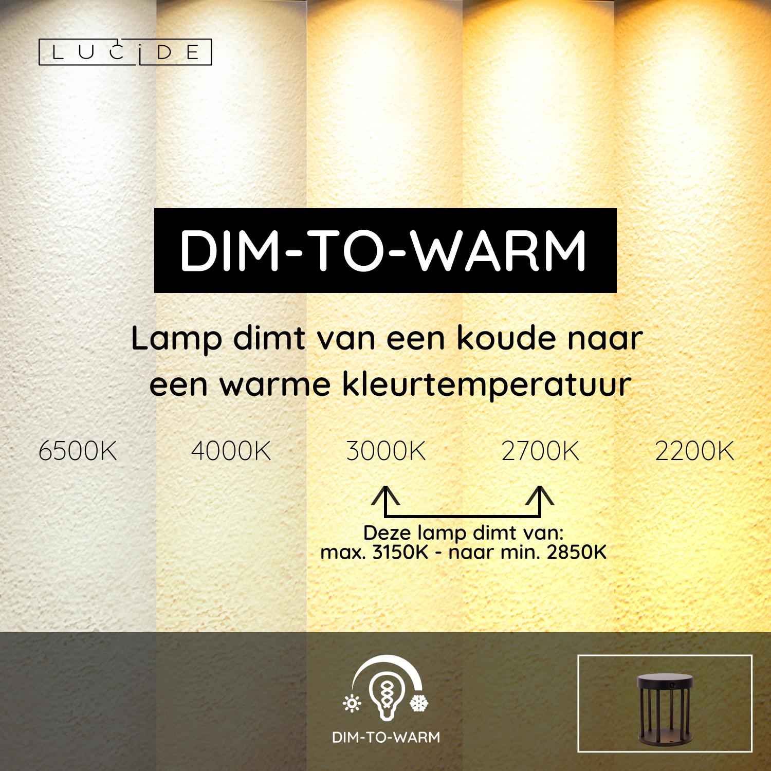 Lucide JACKSON Sokkellamp - Zwart