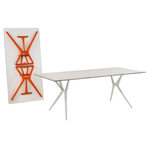 Kartell Spoon Eettafel - 140 x 74 cm - Wit