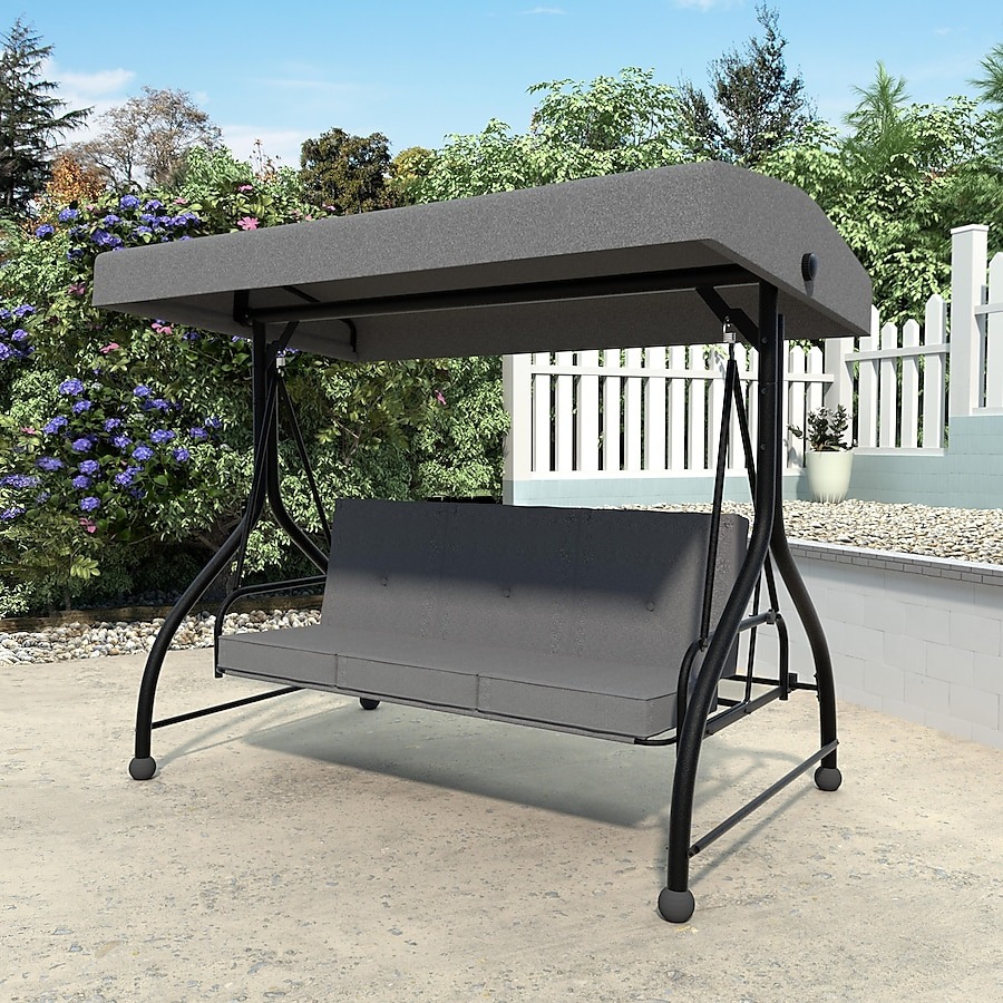 WAYFAIR VEIKOUS 2-In-1 Convertible Swing 3-Person Steel Outdoor Swing