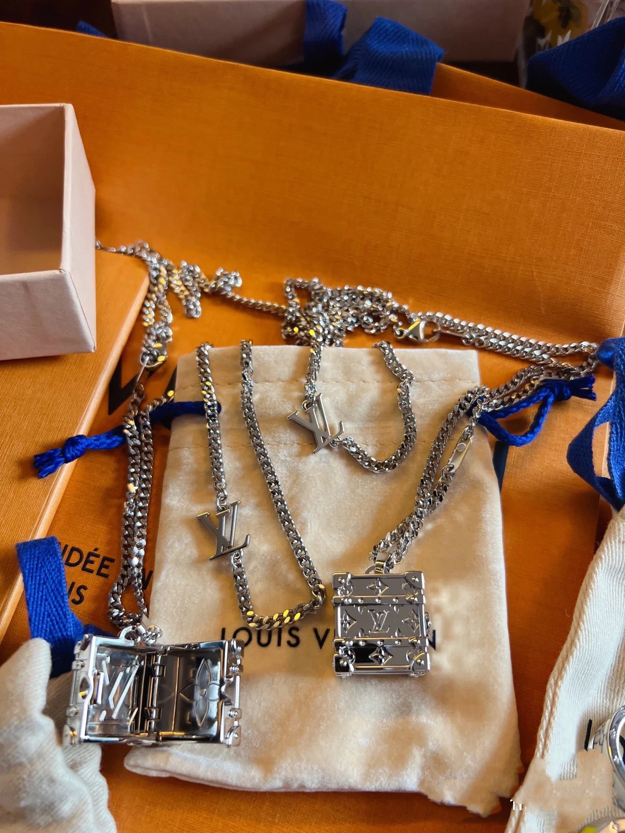 Louis Vuitton Trunk Locket Pendant Necklace - Original Replica Club