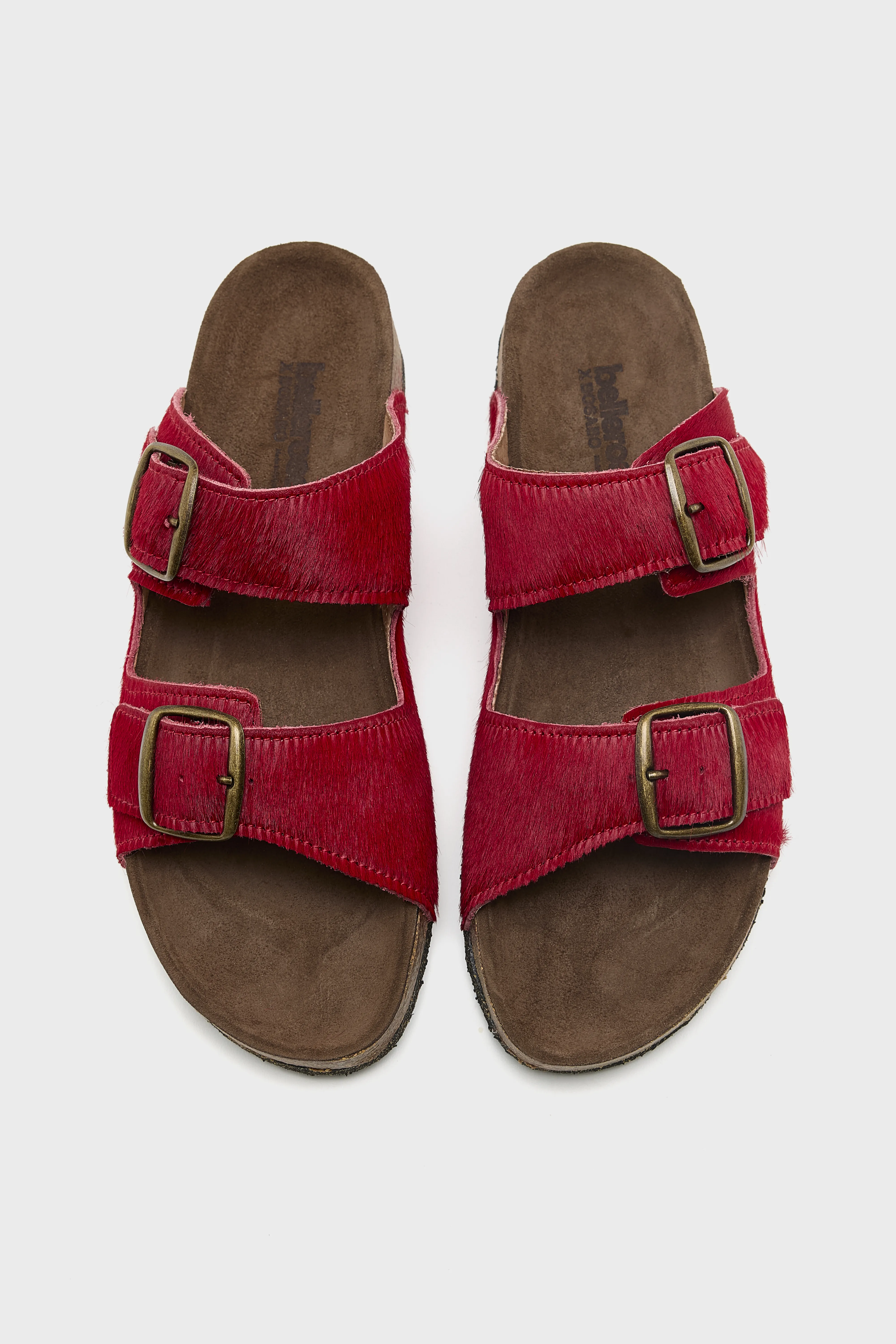Bellerose Red Ponyhair Sandals  (261 / W / RED)