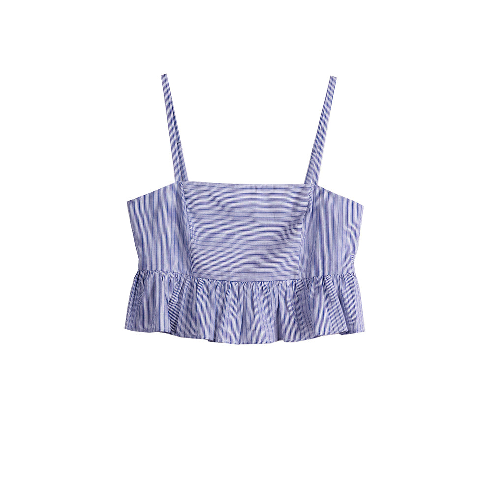 Ciao Lucia - Blouse Tuva - Bleu à rayures