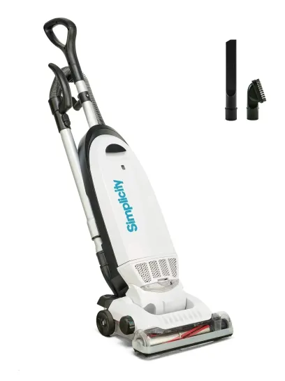Simplicity Vacuums Allergy Bagged Vacuum Cleaner for Carpet and Hardwood, Multi Surface Upright Vacuum Cleaner with Certified HEPA Vacuum, Pet Vacuum, S20EZM