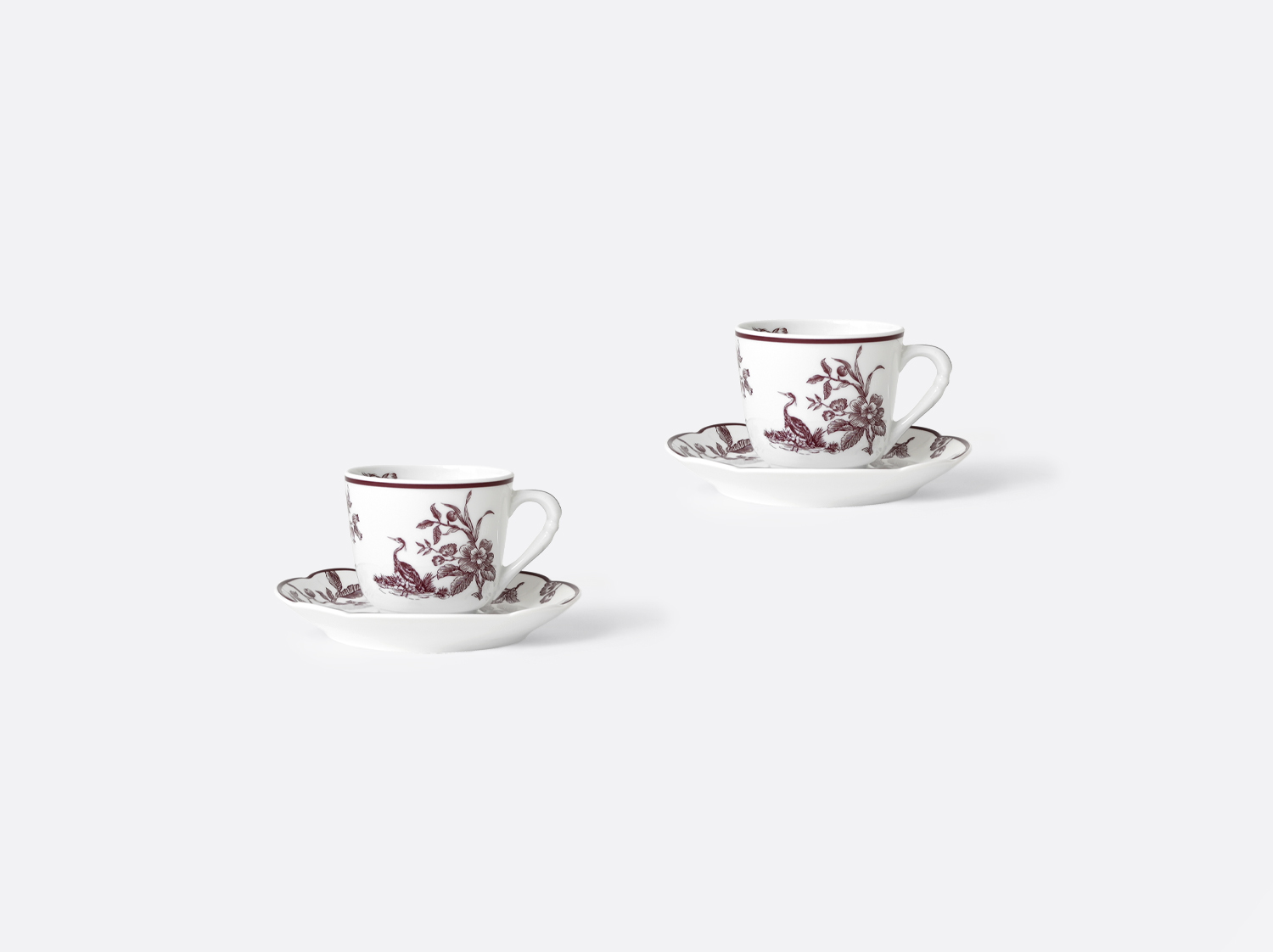 Coffret de Tasse et soucoupe expresso Albertine Prune