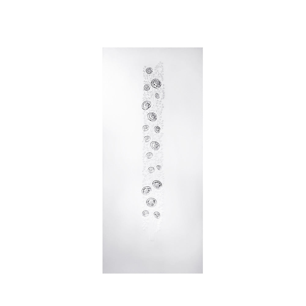PANNEAU D'ESPACE BOUQUET - CRISTAL INCOLORE, VERRE SATINÉ, GRAND MODÈLE