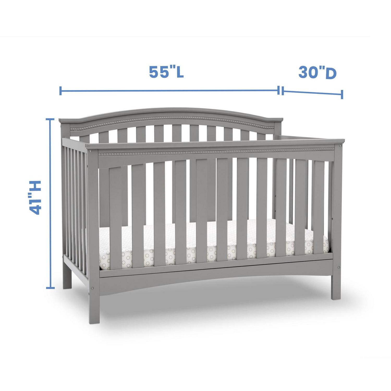 Delta Children Waverly 6-in-1 Convertible Baby Crib. Grey - Image 6