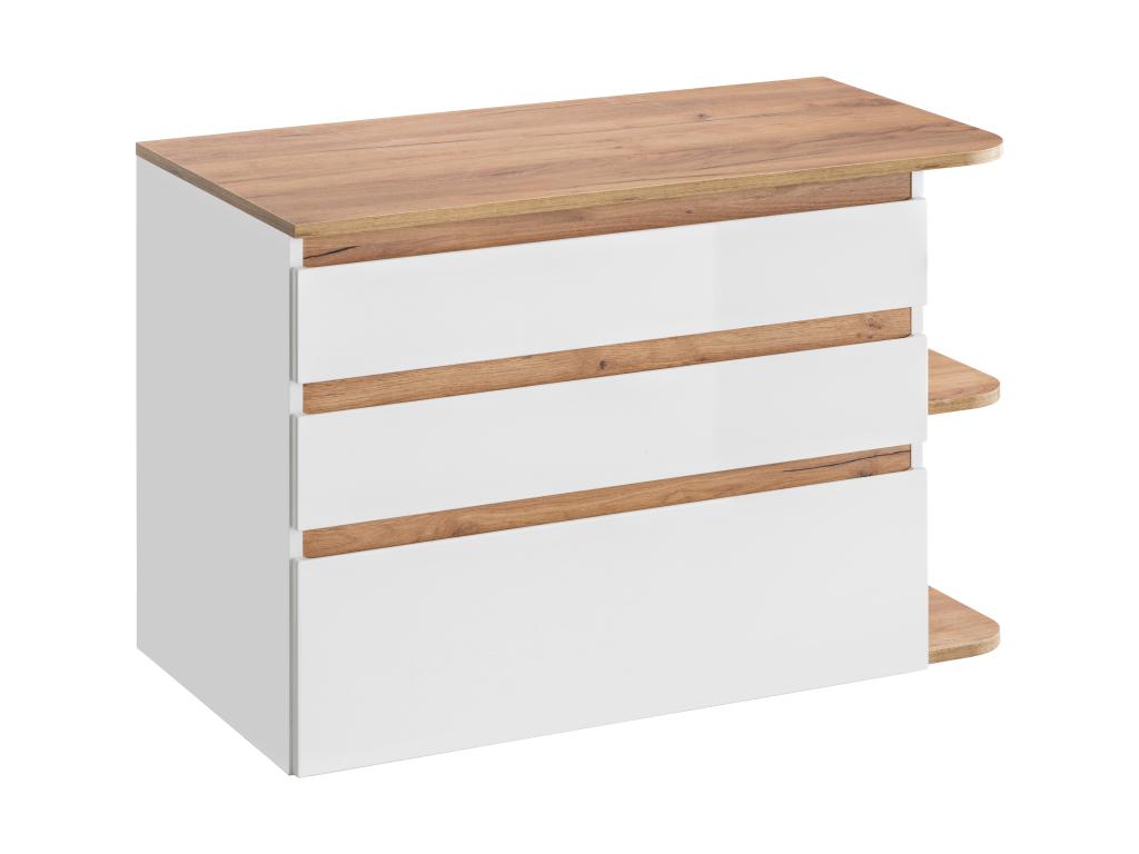 Mueble de baño suspendido - Color natural claro y Laocacasas 96 cm - ANIDA