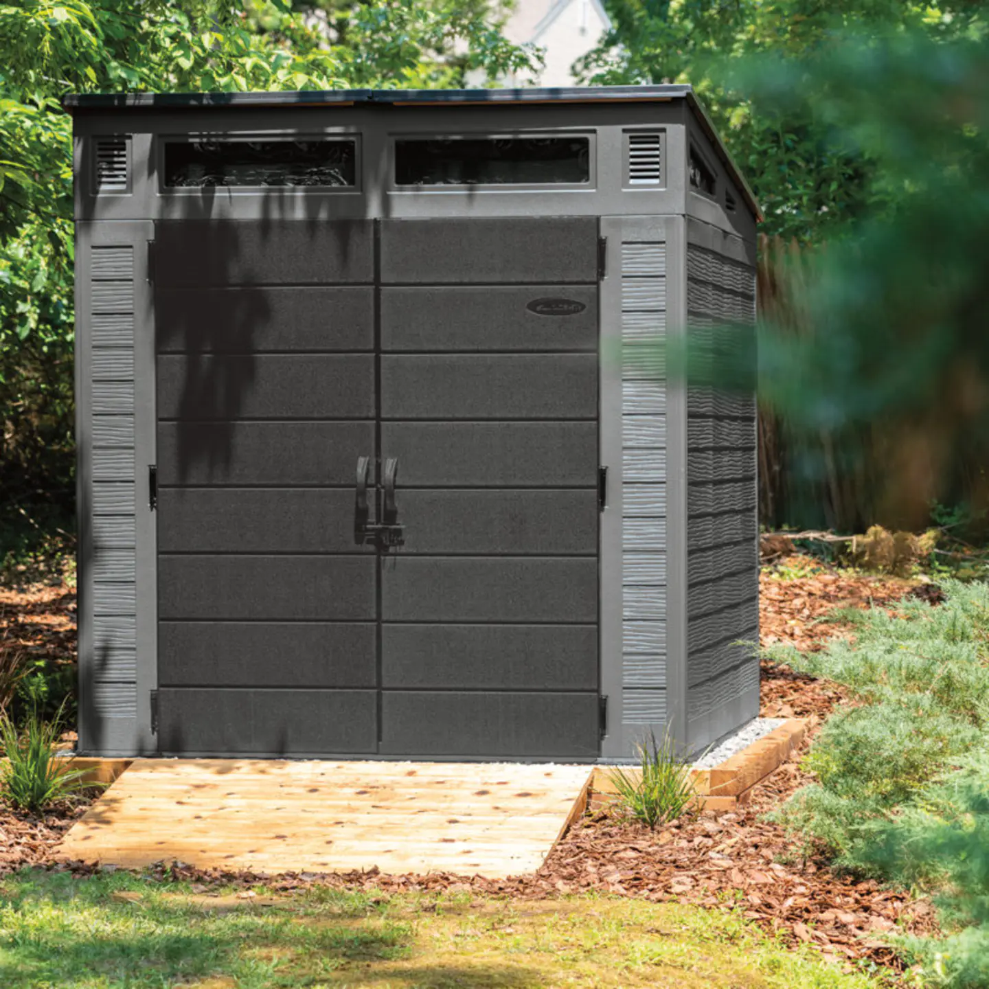 WAYFAIR Suncast Modernist 7 Ft. W X 7 Ft. D Resin Storage Shed
