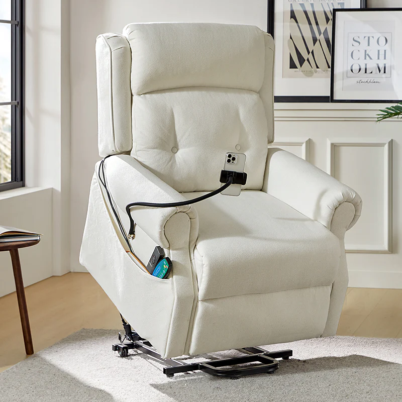 WAYFAIR Hector Lift Assist Power Recliner With Massage Heat And Manual Headrest