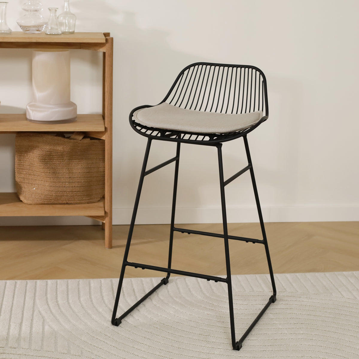 Nolon Pleun Metalen Barkruk Zwart