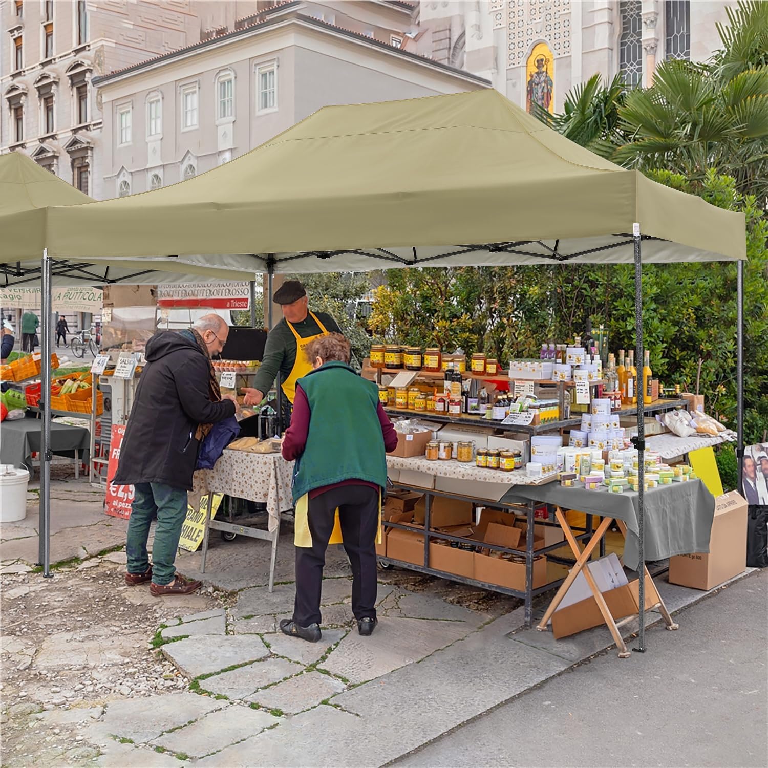 COBIZI 10x20 Heavy Duty Pop up Canopy Tent 6 sidewalls Commercial Canopy Wedding Party Tents