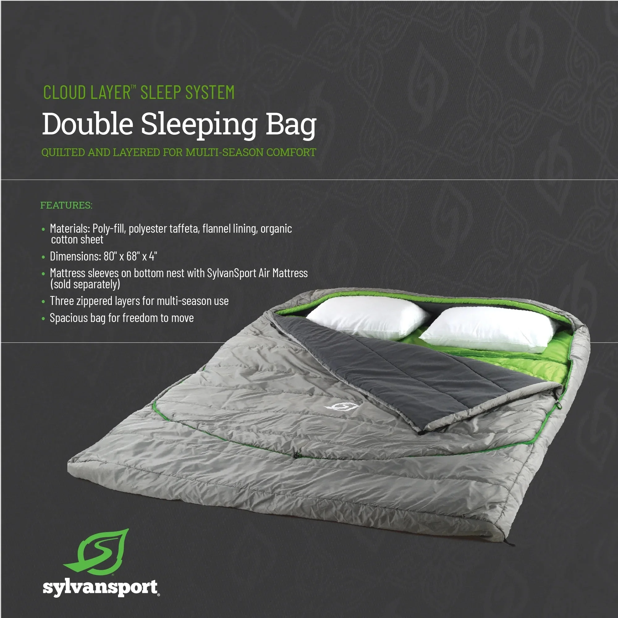 SylvanSport Cloud Layer Double Sleeping Bag - Image 8 SylvanSport Cloud Layer Double Sleeping Bag - Image 8