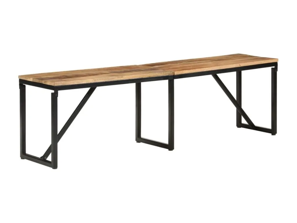 Banco de mango macizo 160x35x46 cm estilo artesanal itf3373279