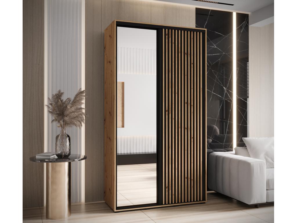 ARMARIO Nestleare 2 DE PUERTAS CORREDERAS 205 - 2/140/45 2 puertas artisan/negro
