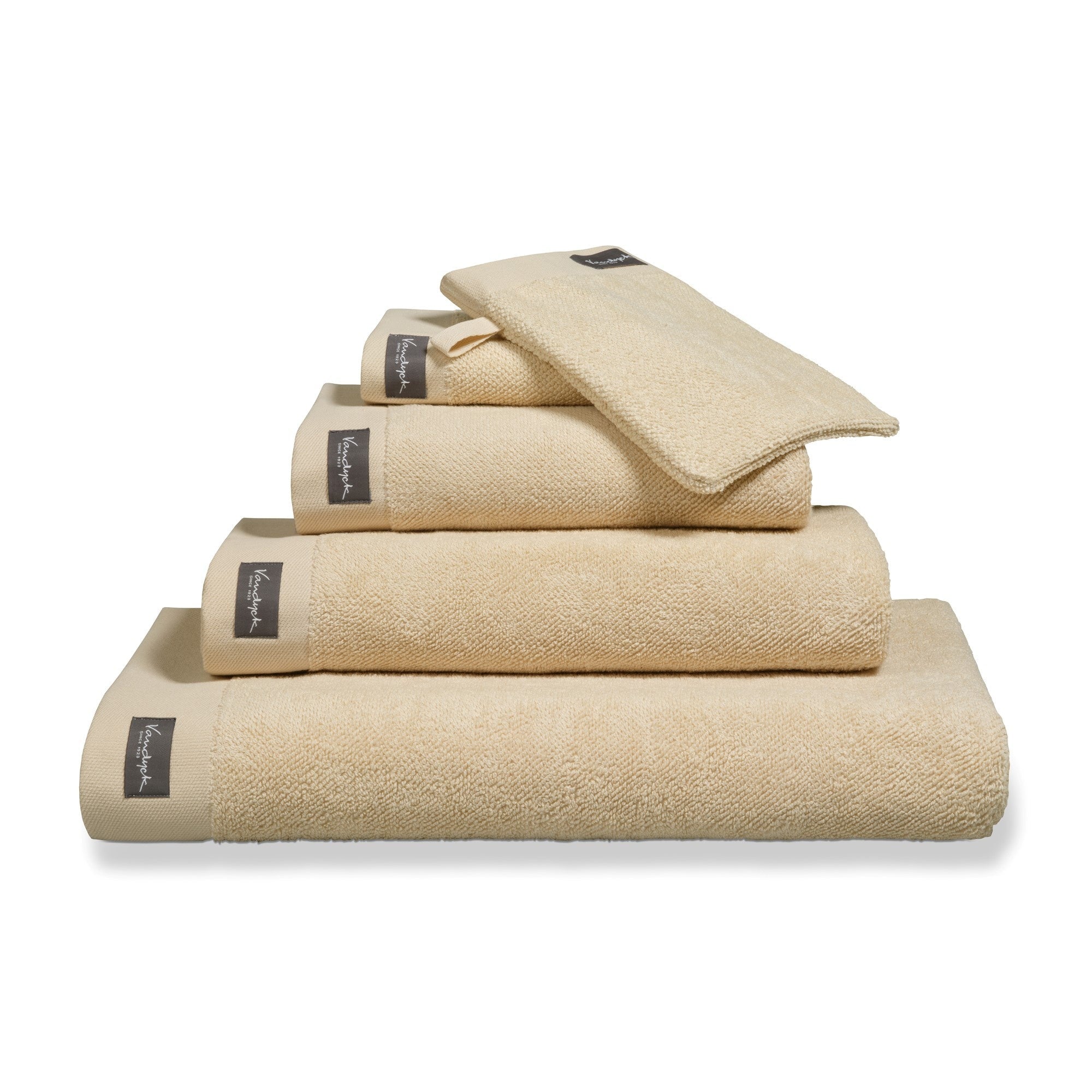 Washand Home Uni Bleached Sand   Beige   Geel   Katoen