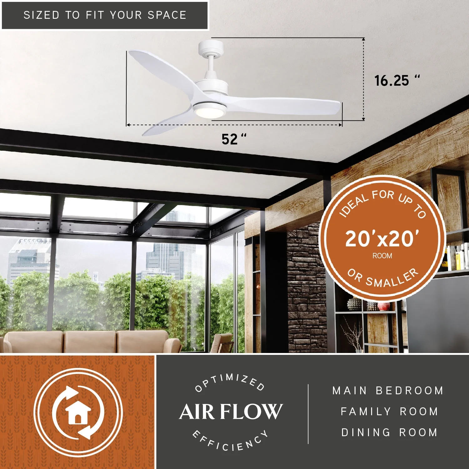 Vaxcel Curtiss Satin Brass Mid-Century Modern MCM Wood Propeller Ceiling Fan with LED Light Kit and Remote - Image 29