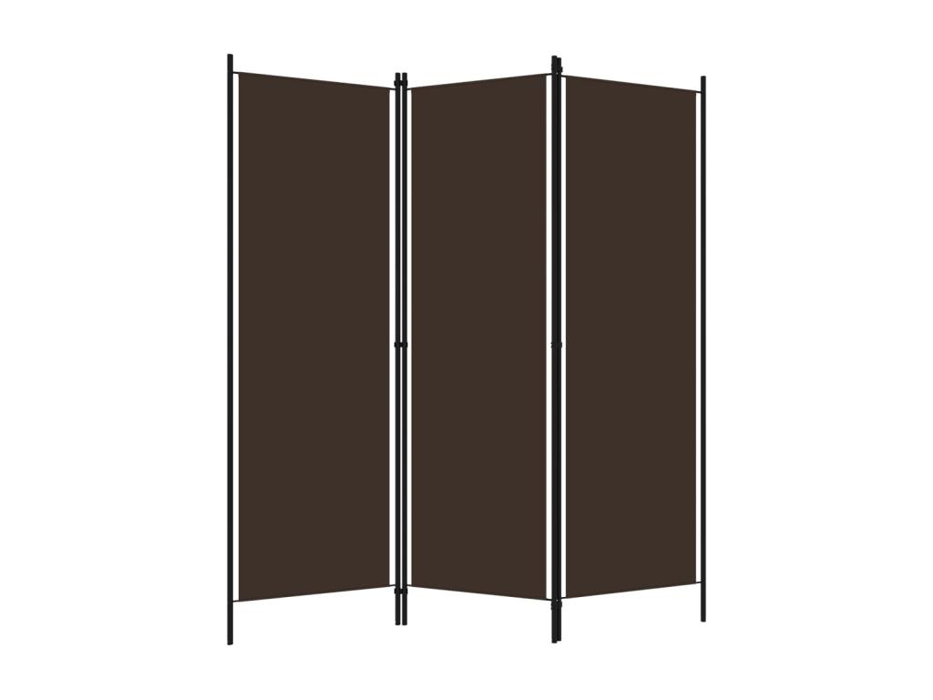 Biombo divisor de 3 paneles marrón 150x180 cm