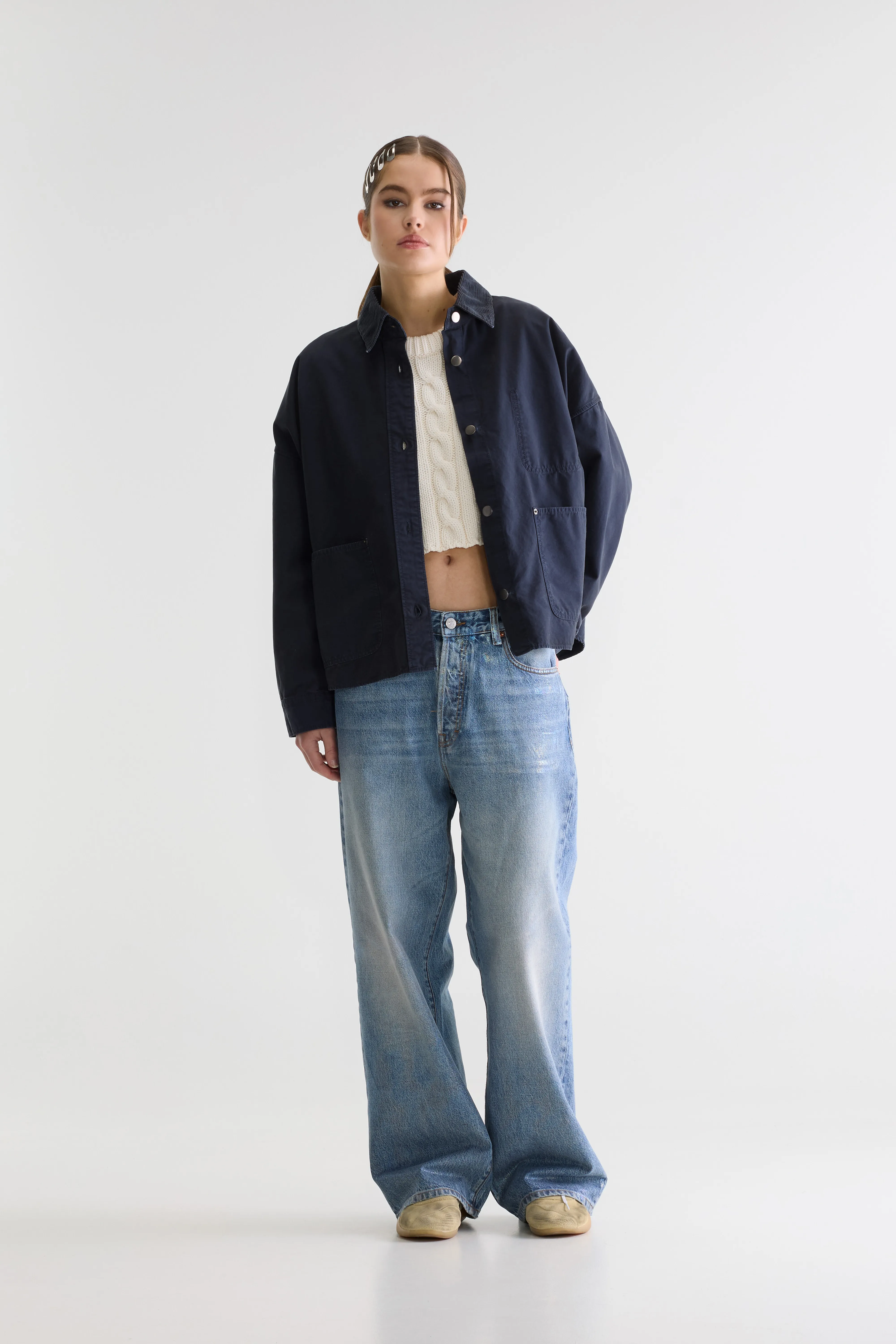 Bellerose Wandy relaxed overshirt (261 / W / NAVY)