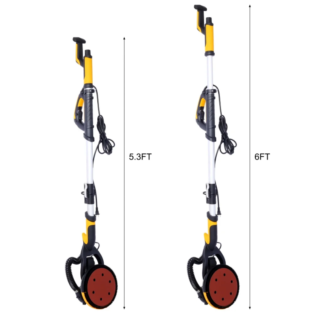 Drywall Sander, 780W Electric Drywall Sander with Vacuum Dust Collection 6.5A Motor Dustless Floor Sander with Variable Speed 900-1800RPM, LED Light, Extendable & Foldable Handle, - Image 21