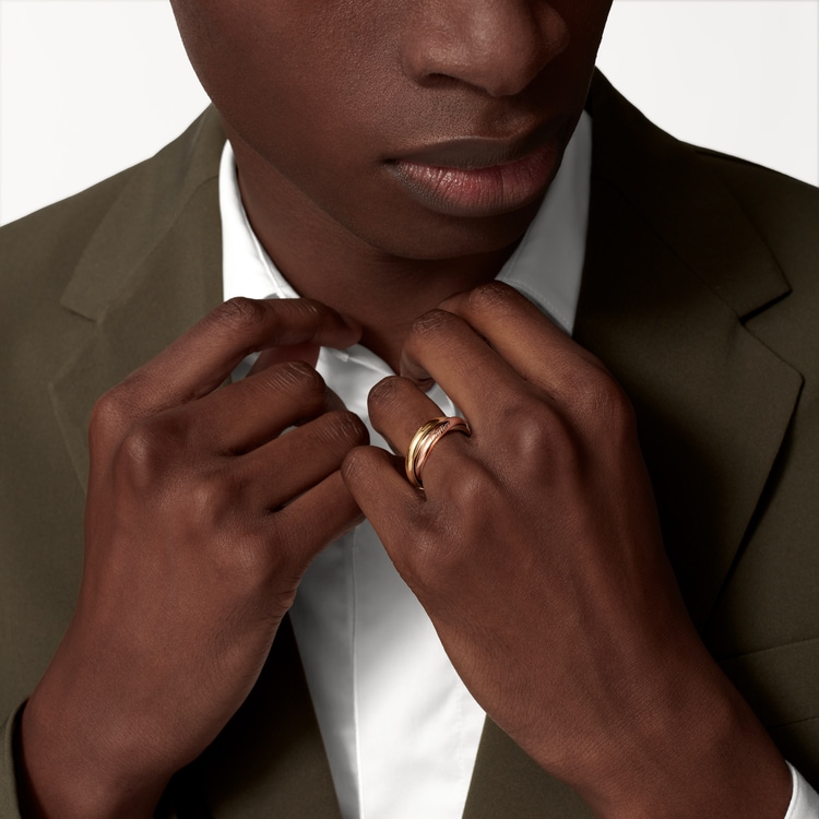 Replicate Trinity ring, classic model, 5 diamonds(1:1 replica) - Original Replica Club