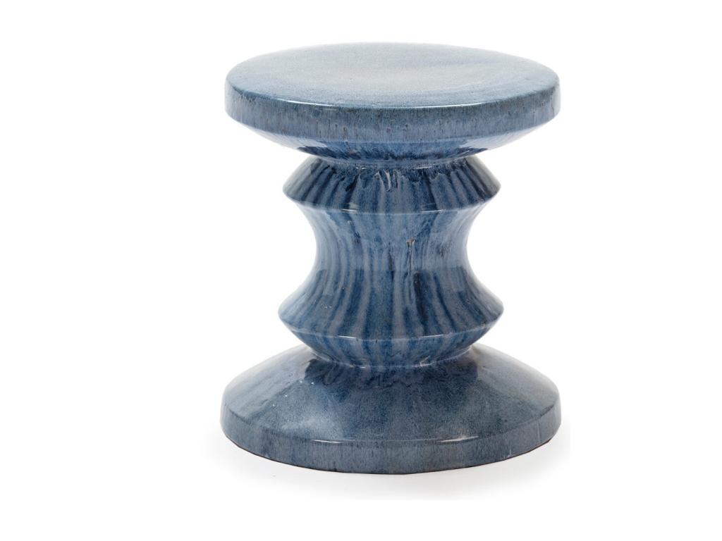 Taburete bajo Razi de arenisca azul