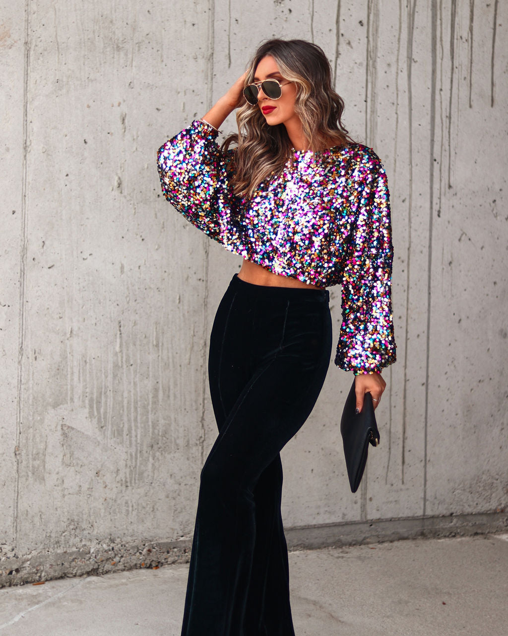 Always A Celebration Sequin Crop Top - Se7enfashion