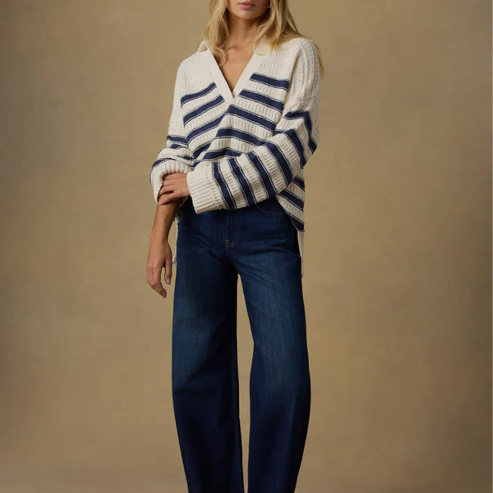 Faherty - Polo Heirloom en coton - Reglisse De Minuit