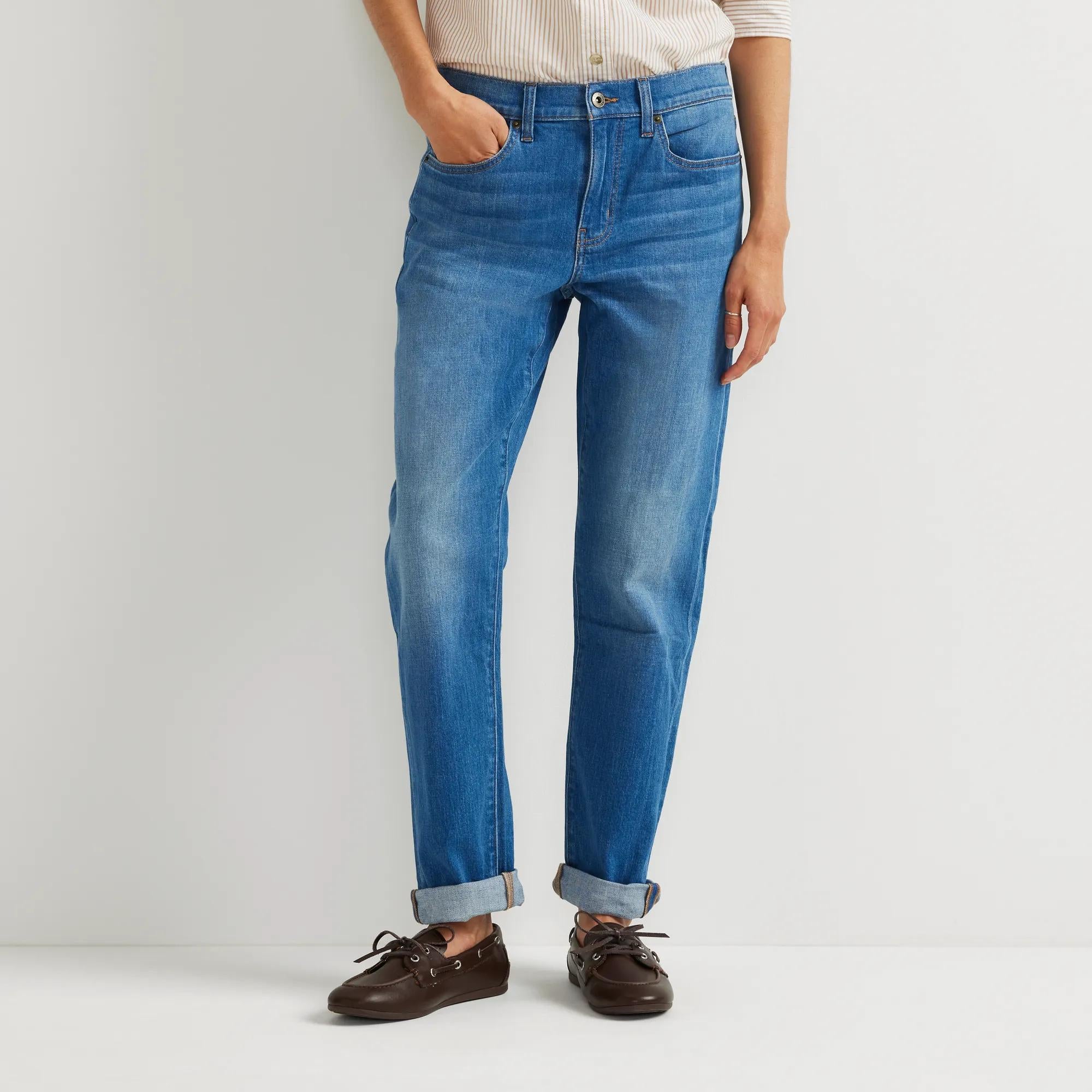 Women's Boyfriend Mid-Rise Slim Fit Jeans - Eddie Bauer Outlet
