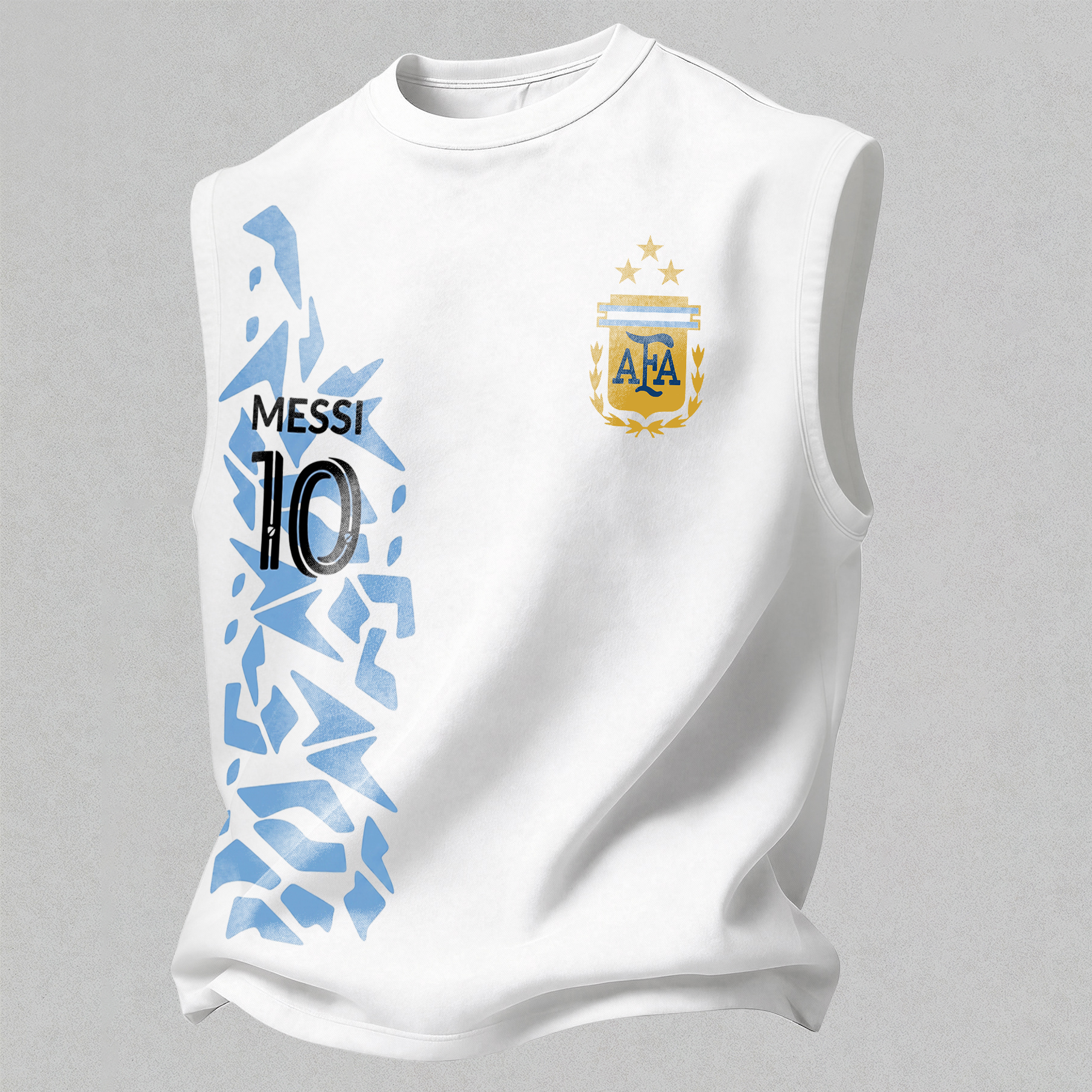 Three Stars Shield Watercolor Print Men's Tank