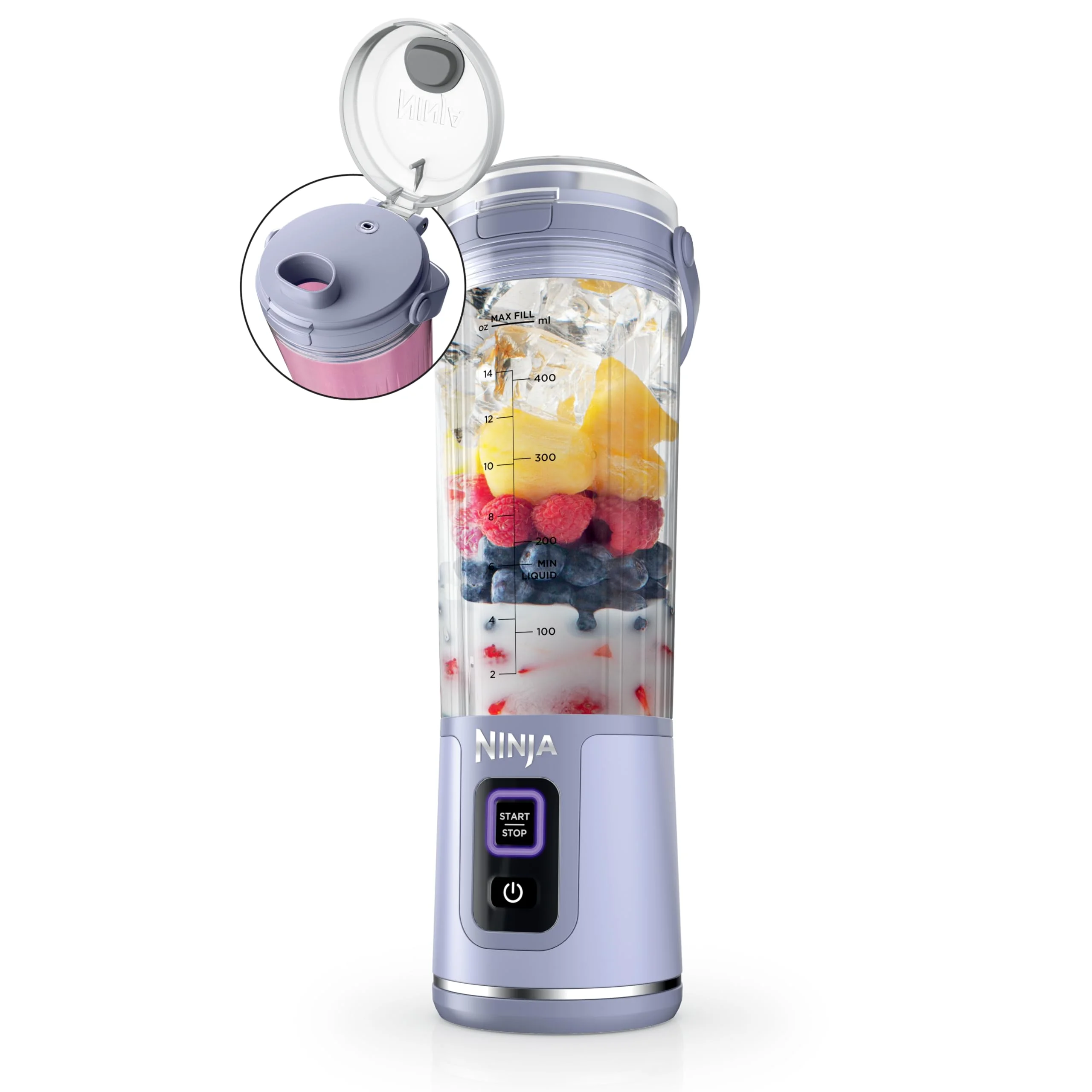Ninja Blast Portable Blender, Cordless, 18oz. Vessel, Personal Blender for Shakes & Smoothies, BPA Free, Leakproof Lid & Sip Spout, USB-C Rechargeable, Dishwasher Safe Parts, Metallic Purple, - Image 121