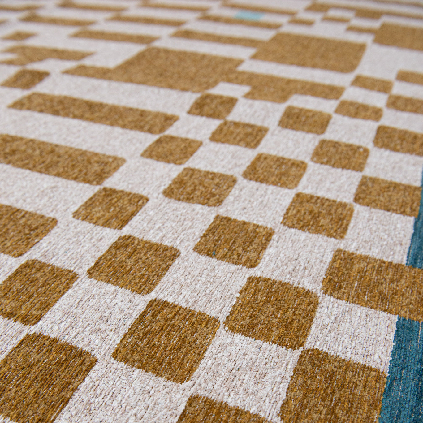 Louis de Poortere Craft Chess Vloerkleed 80 x 150 cm - Honey